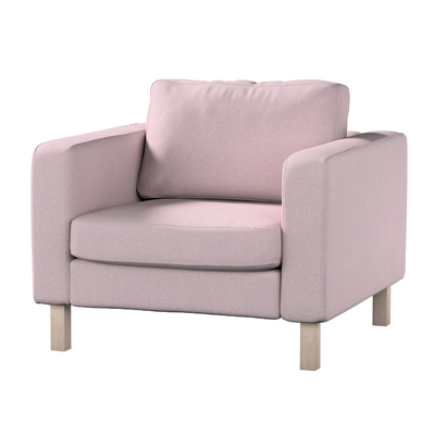 Karlstad armchair cover, pastel pink, 704-51, 89 x 89 x 64 cm
