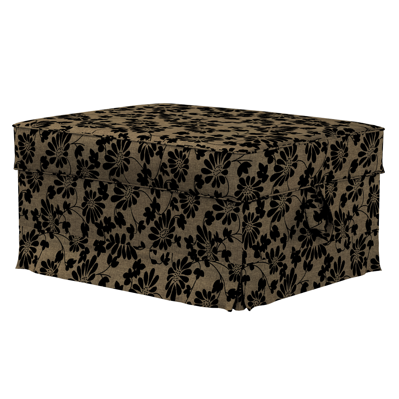 Bezug für Ektorp Bromma Hocker, beige-schwarz, Husse, Ektorp Bromma, Living günstig online kaufen