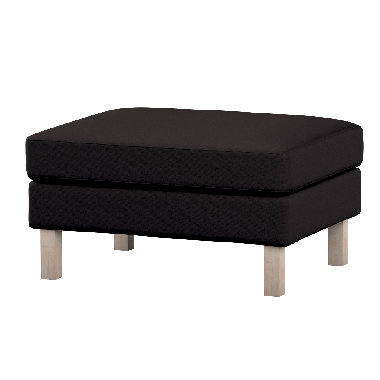 Dekoria Bezug für Karlstad Hocker, Kollektion Cotton Panama, schwarz
