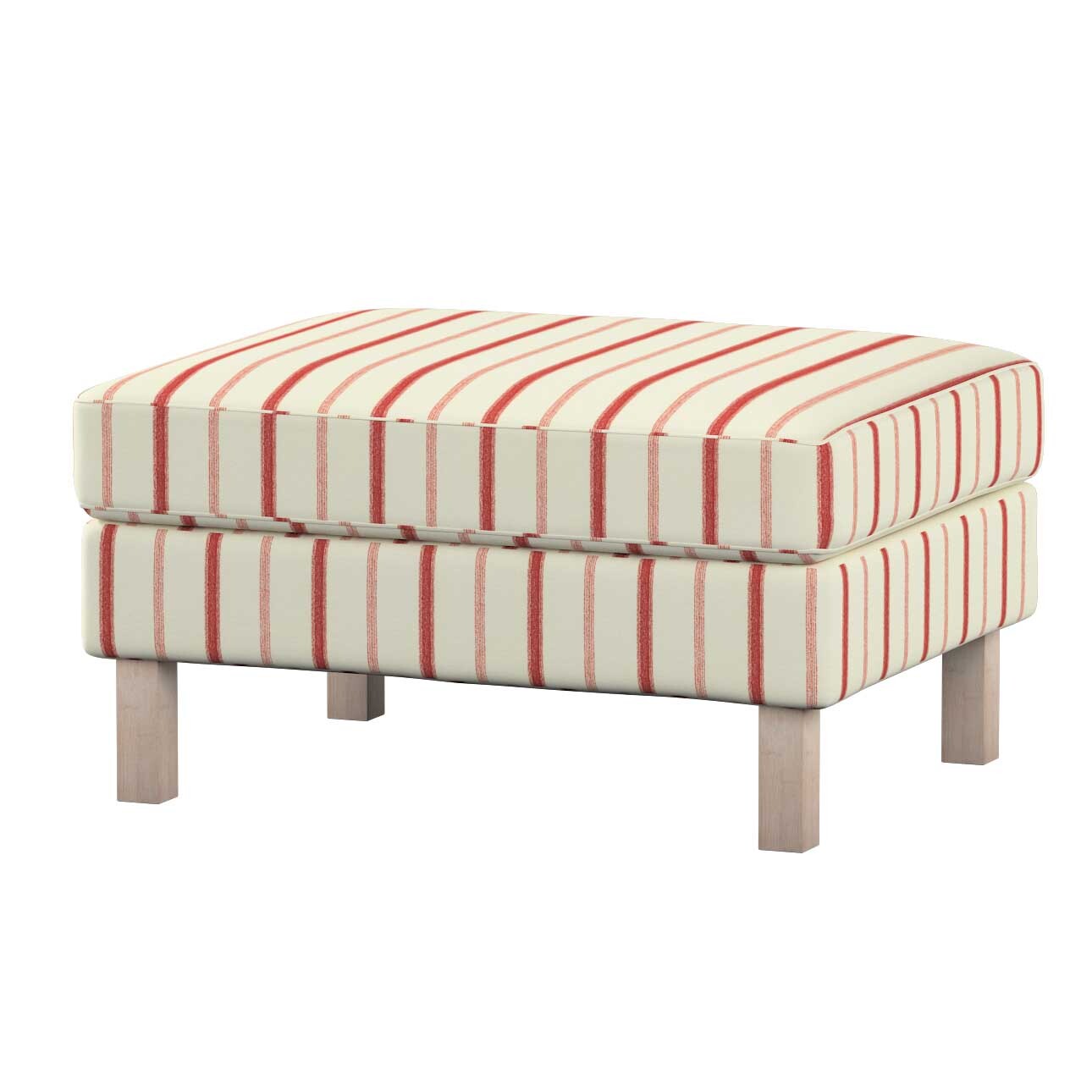 Bezug für Karlstad Hocker, creme- rot gestreift, Husse, Karstadt Hocker, Av günstig online kaufen