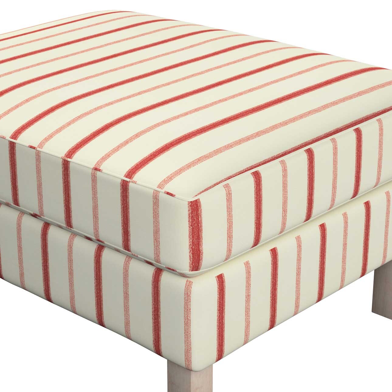 Bezug für Karlstad Hocker, creme- rot gestreift, Husse, Karstadt Hocker, Av günstig online kaufen