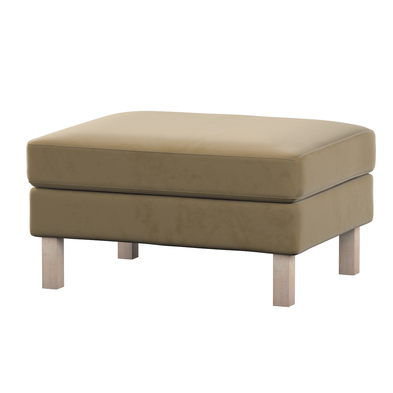 Bezug für Karlstad Hocker, hellbraun, Husse, Karstadt Hocker, Living Velvet günstig online kaufen