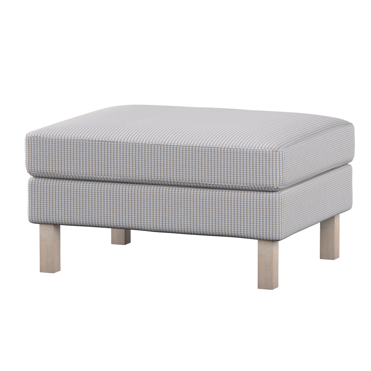 Bezug für Karlstad Hocker, beige-blau, Husse, Karstadt Hocker, Living II (1 günstig online kaufen