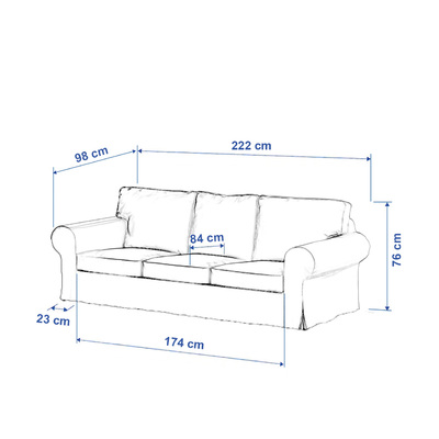 Bezug für Ektorp 3-Sitzer Schlafsofa, ALTES Modell Sofahusse Ektorp 3-Sitzer Schlafsofa von der Kollektion Living Plus, Stoff: 162-37