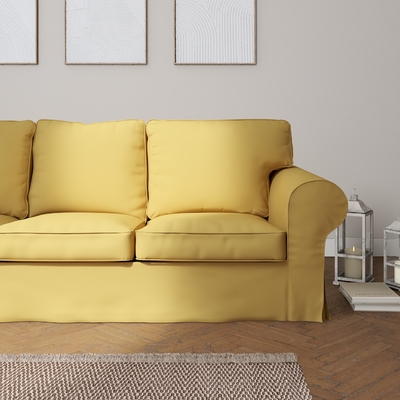 Ektorp 3 seater sofa bed cover with storage for bedding for model on sale in Ikea 2004 2012 muted yellow 702 41 222x98x76 cm Dekoria