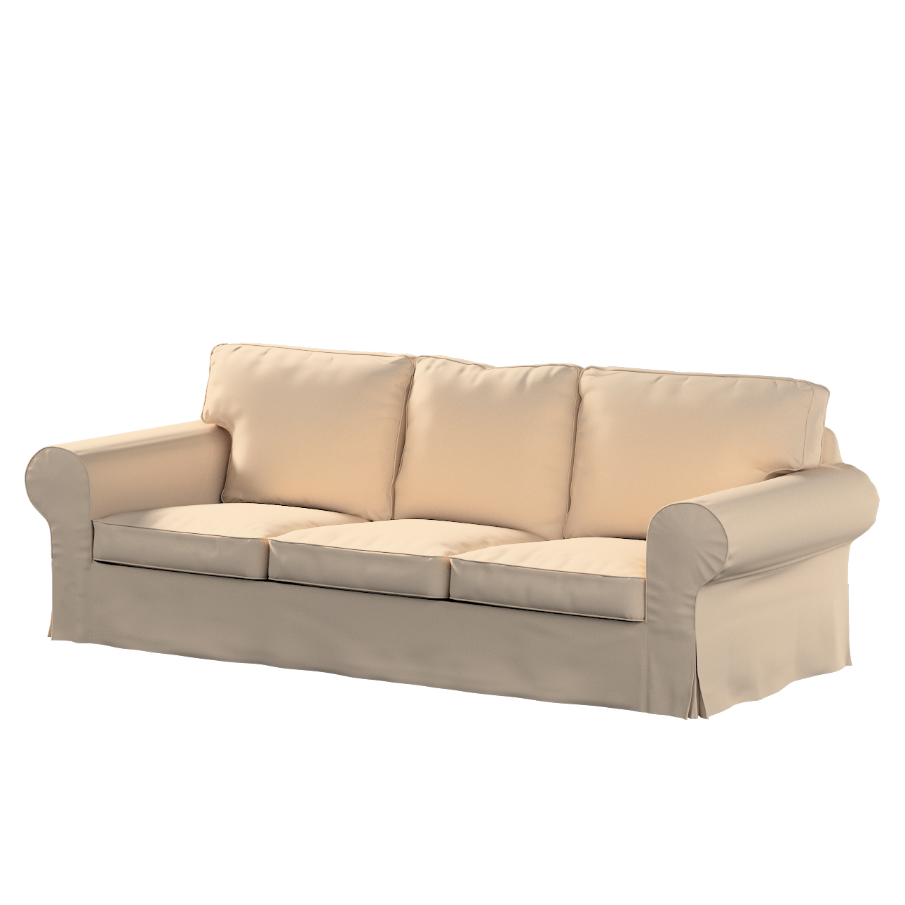 Bezug für Ektorp 3-Sitzer Schlafsofa, ALTES Modell, creme-beige, Sofahusse günstig online kaufen