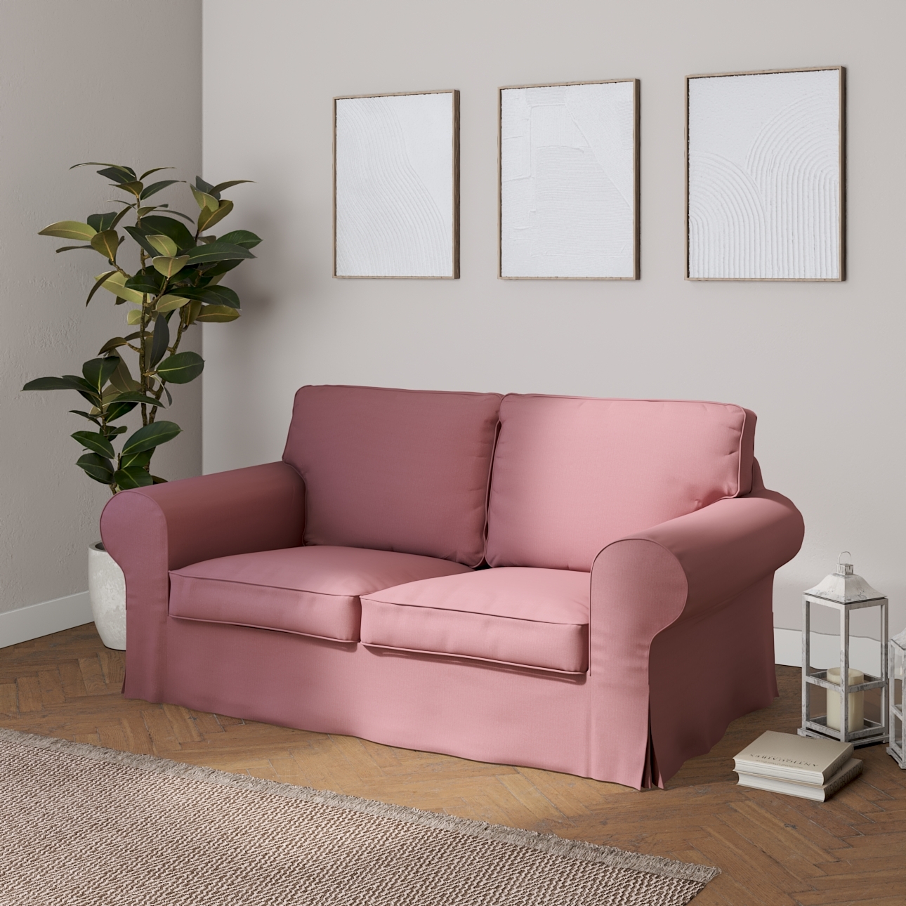 Bezug für Ektorp 2-Sitzer Schlafsofa ALTES Modell, altrosa, Sofabezug Ektor günstig online kaufen