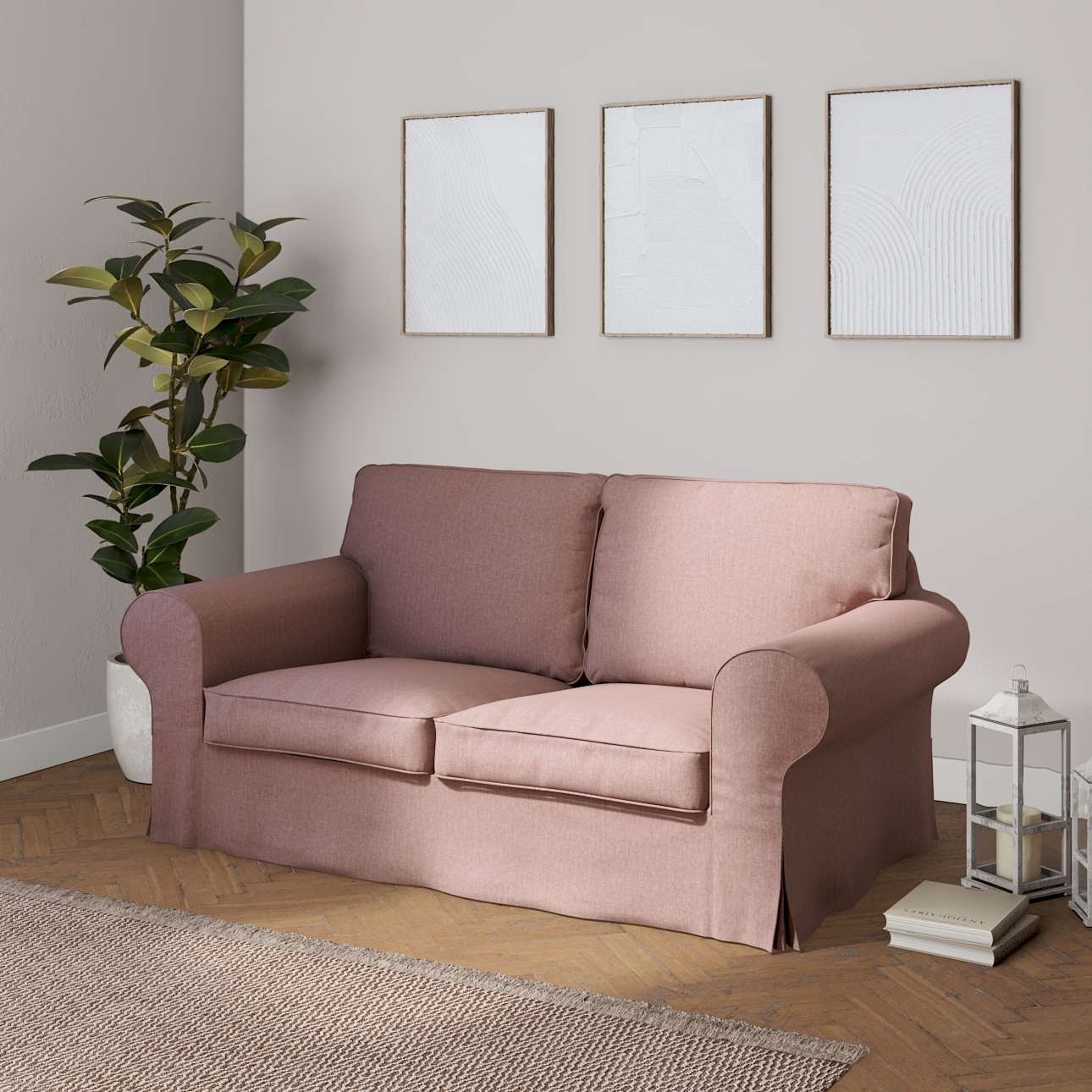 Bezug für Ektorp 2-Sitzer Schlafsofa ALTES Modell, altrosa, Sofabezug Ektor günstig online kaufen