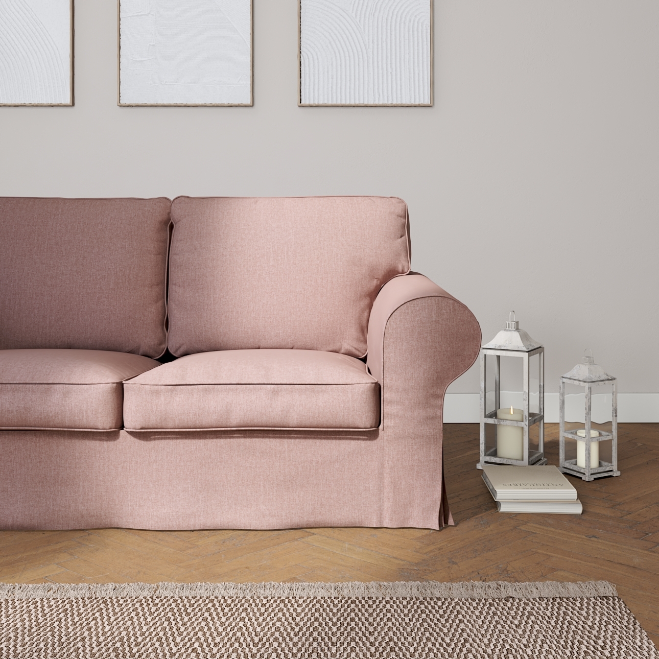 Bezug für Ektorp 2-Sitzer Schlafsofa ALTES Modell, altrosa, Sofabezug Ektor günstig online kaufen