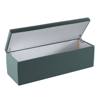 Banquette rembourrée et coffre de rangement