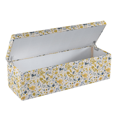 Banquette rembourrée et coffre de rangement