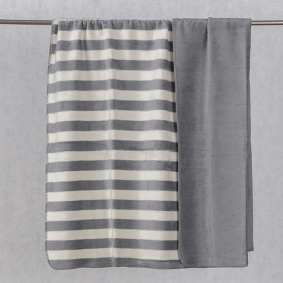 Silver cloud striped blanket best sale