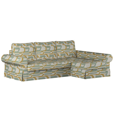 Backabro klädsel 3-sits bäddsoffa med schäslong<br/>Höger och vänster 248 X 88/150 X 71 CM i kollektionen Cosy Home, Tyg: 144-91