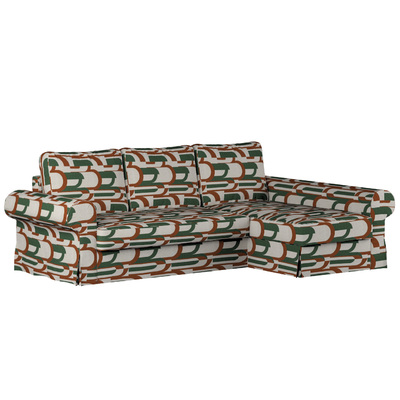 Backabro sofa bed with chaise longue cover