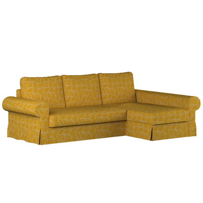 Backabro sofa bed with chaise longue cover, honey, 144-88