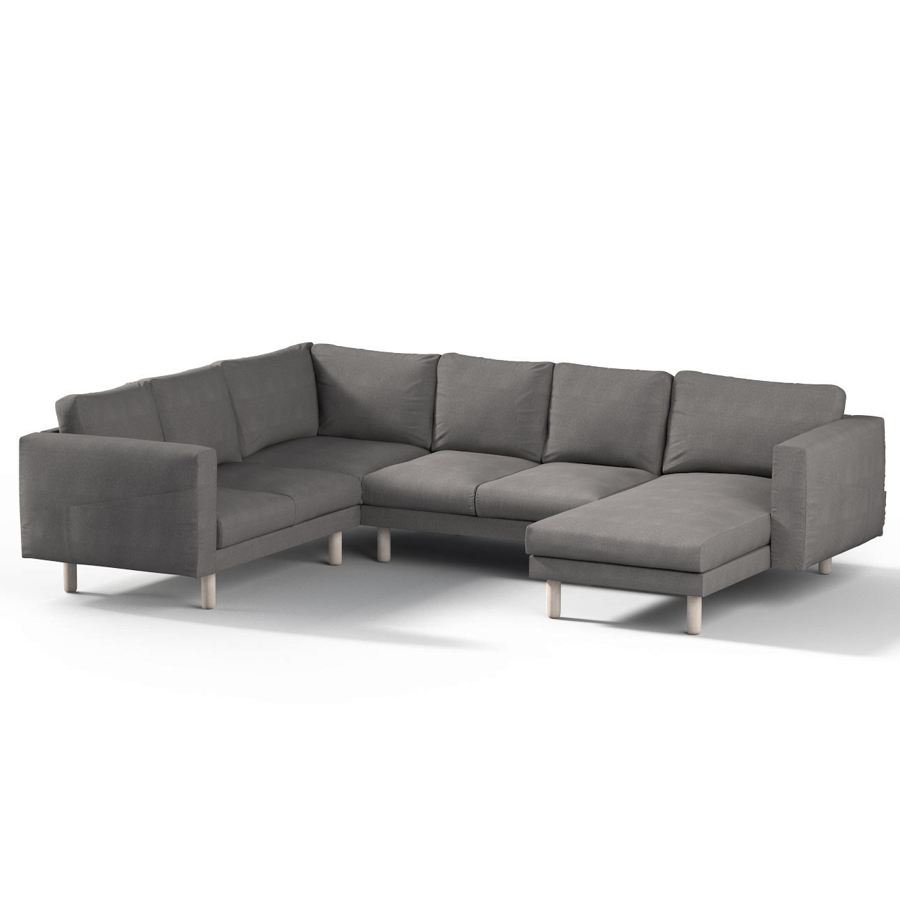 Bezug für Norsborg 5-Sitzer Ecksofa mit Recamiere, dunkelgrau, Norsborg Bez günstig online kaufen
