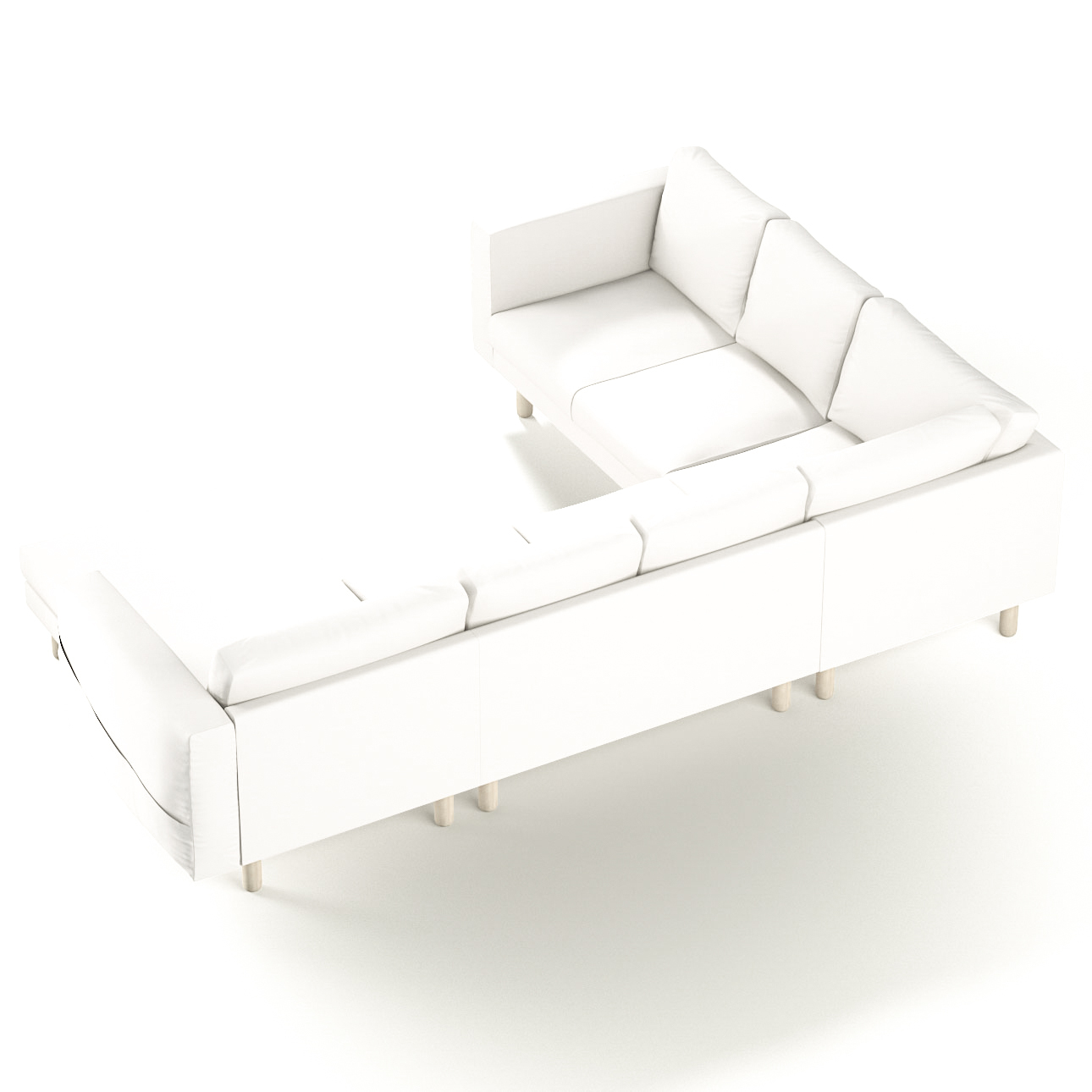 Bezug für Norsborg 5-Sitzer Ecksofa mit Recamiere, weiss, Norsborg Bezug fü günstig online kaufen