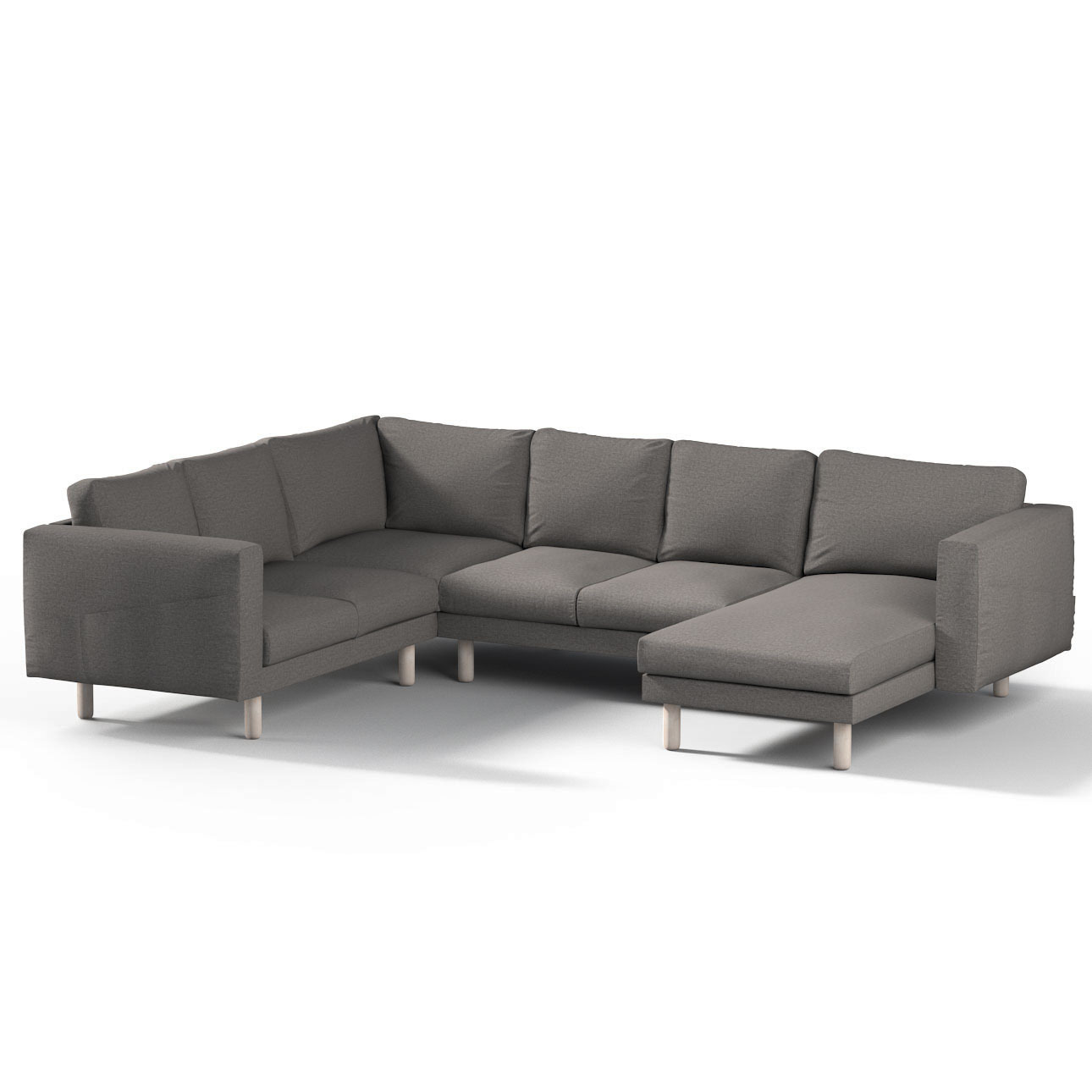 Bezug für Norsborg 5-Sitzer Ecksofa mit Recamiere, dunkelgrau, Norsborg Bez günstig online kaufen