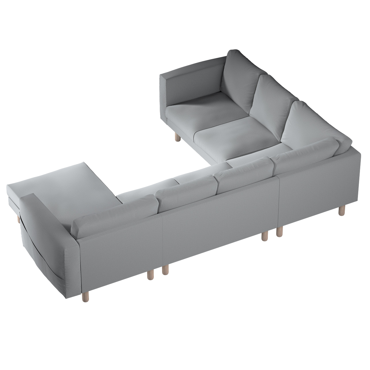 Bezug für Norsborg 5-Sitzer Ecksofa mit Recamiere, dunklegrau, Norsborg Bez günstig online kaufen