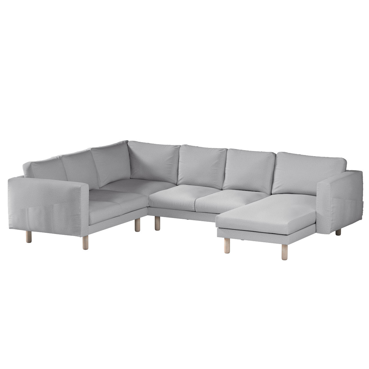 Bezug für Norsborg 5-Sitzer Ecksofa mit Recamiere, szary, Norsborg Bezug fü günstig online kaufen