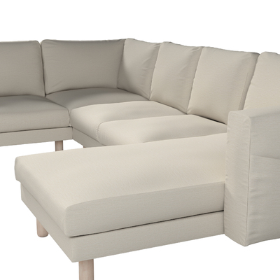 Norsborg 5-seat corner sofa with chaise longue cover, light beige