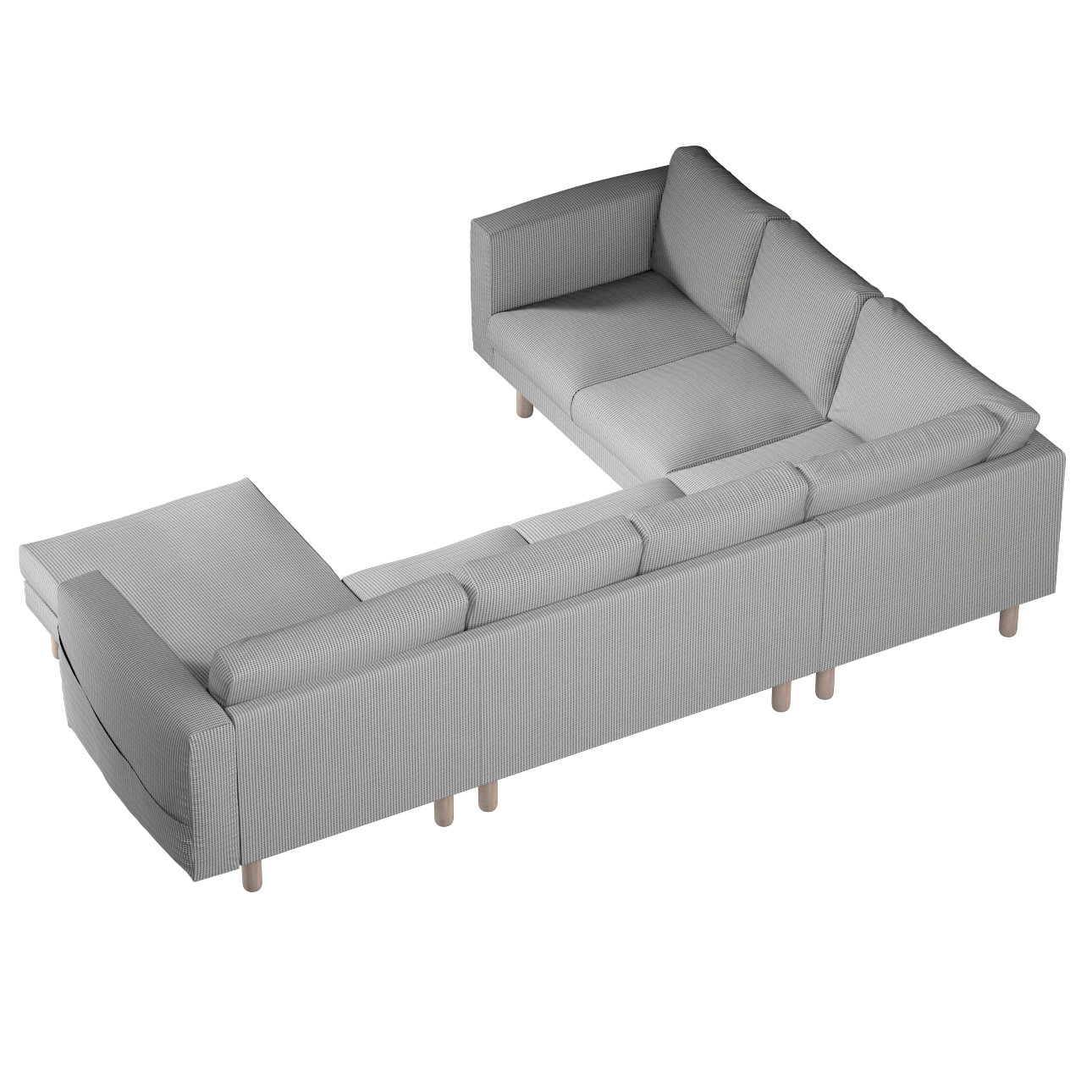 Bezug für Norsborg 5-Sitzer Ecksofa mit Recamiere, schwarz-beige, Norsborg günstig online kaufen