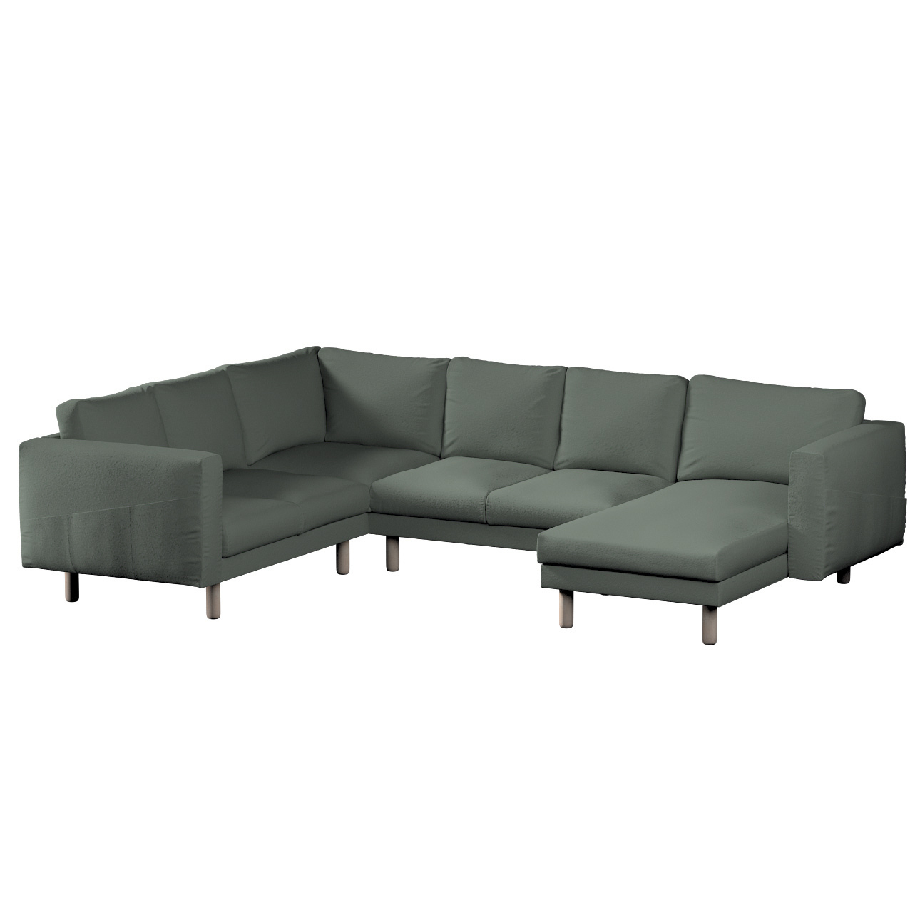 Bezug für Norsborg 5-Sitzer Ecksofa mit Recamiere, zielony, Norsborg Bezug günstig online kaufen