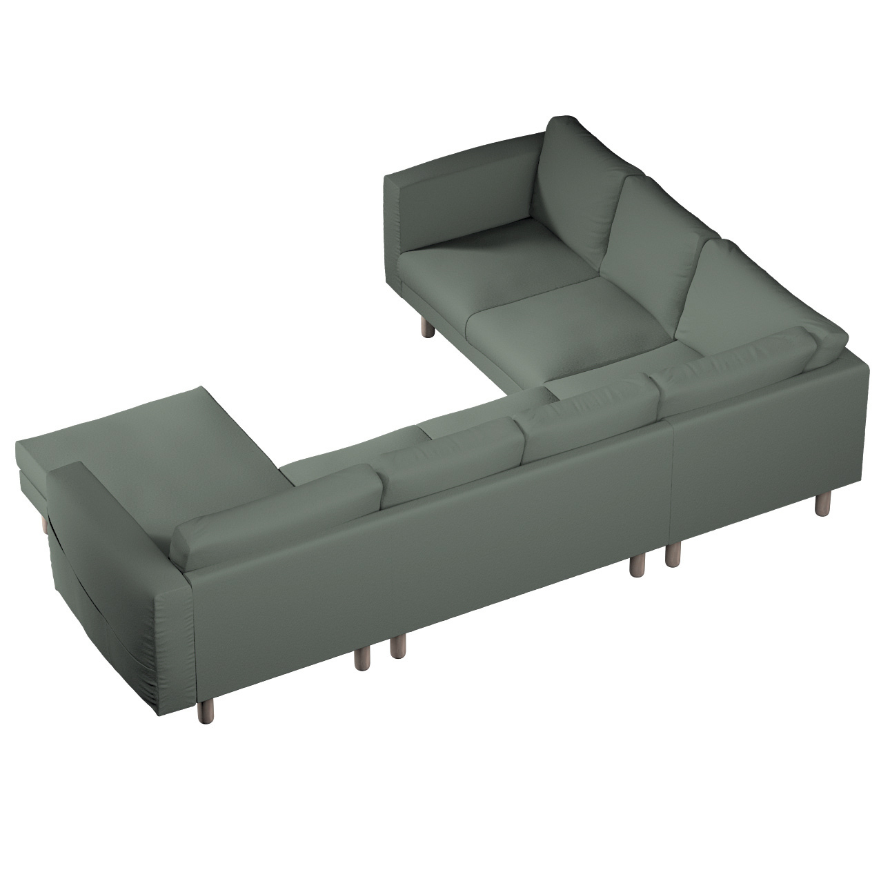 Bezug für Norsborg 5-Sitzer Ecksofa mit Recamiere, zielony, Norsborg Bezug günstig online kaufen