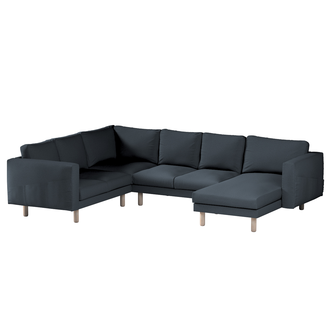 Bezug für Norsborg 5-Sitzer Ecksofa mit Recamiere, Dunkelblau, Norsborg Bez günstig online kaufen