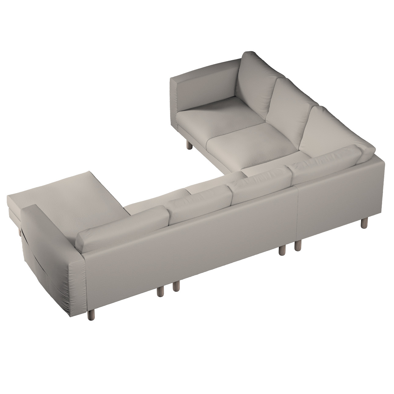 Bezug für Norsborg 5-Sitzer Ecksofa mit Recamiere, hellbeige, Norsborg Bezu günstig online kaufen