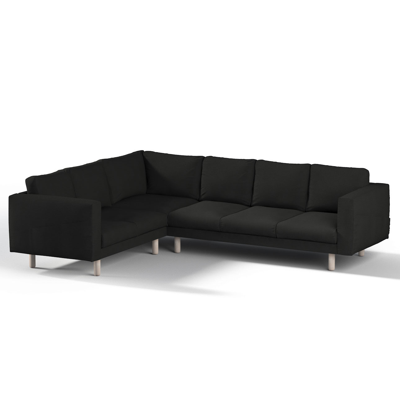 Bezug für Norsborg 5-Sitzer Ecksofa, schwarz, Norsborg 5-Sitzer Ecksofabezu günstig online kaufen