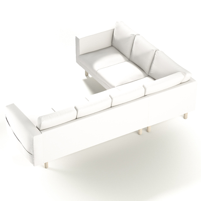 Bezug für Norsborg 5-Sitzer Ecksofa Norsborg 5-Sitzer Ecksofabezug von der Kollektion Cotton Panama, Stoff: 702-49