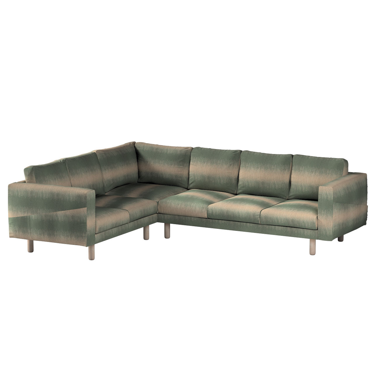 Bezug für Norsborg 5-Sitzer Ecksofa, grün-beige, Norsborg 5-Sitzer Ecksofab günstig online kaufen