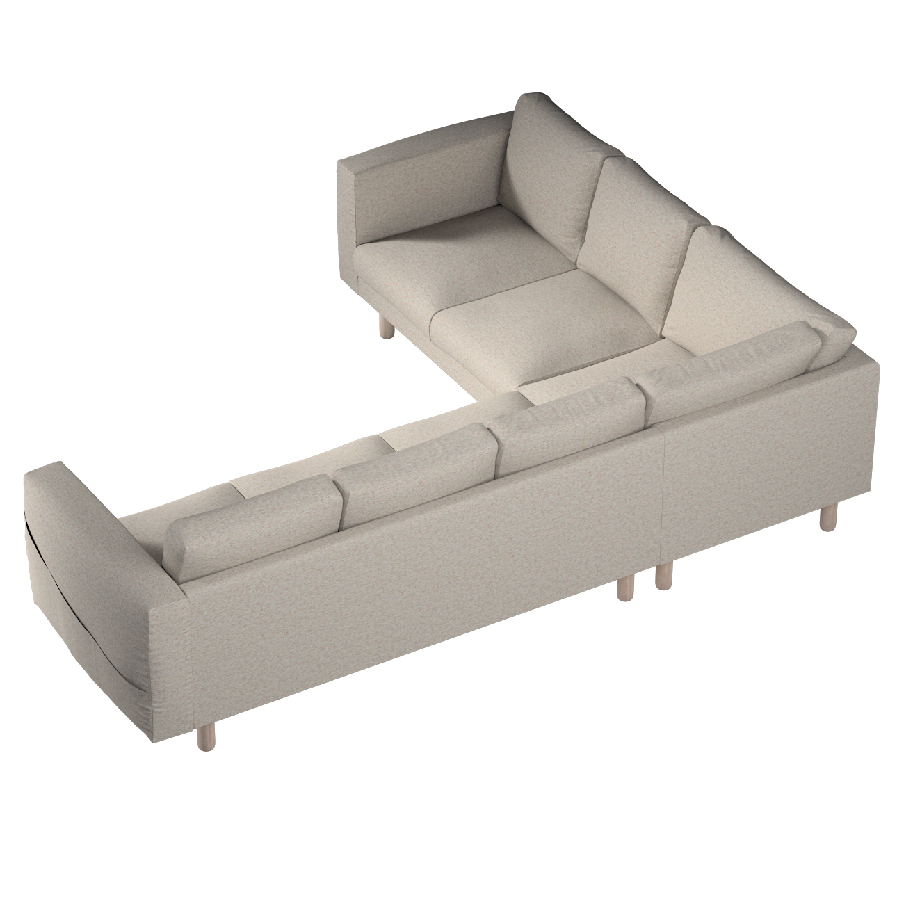 Bezug für Norsborg 5-Sitzer Ecksofa, grau-beige, Norsborg 5-Sitzer Ecksofab günstig online kaufen