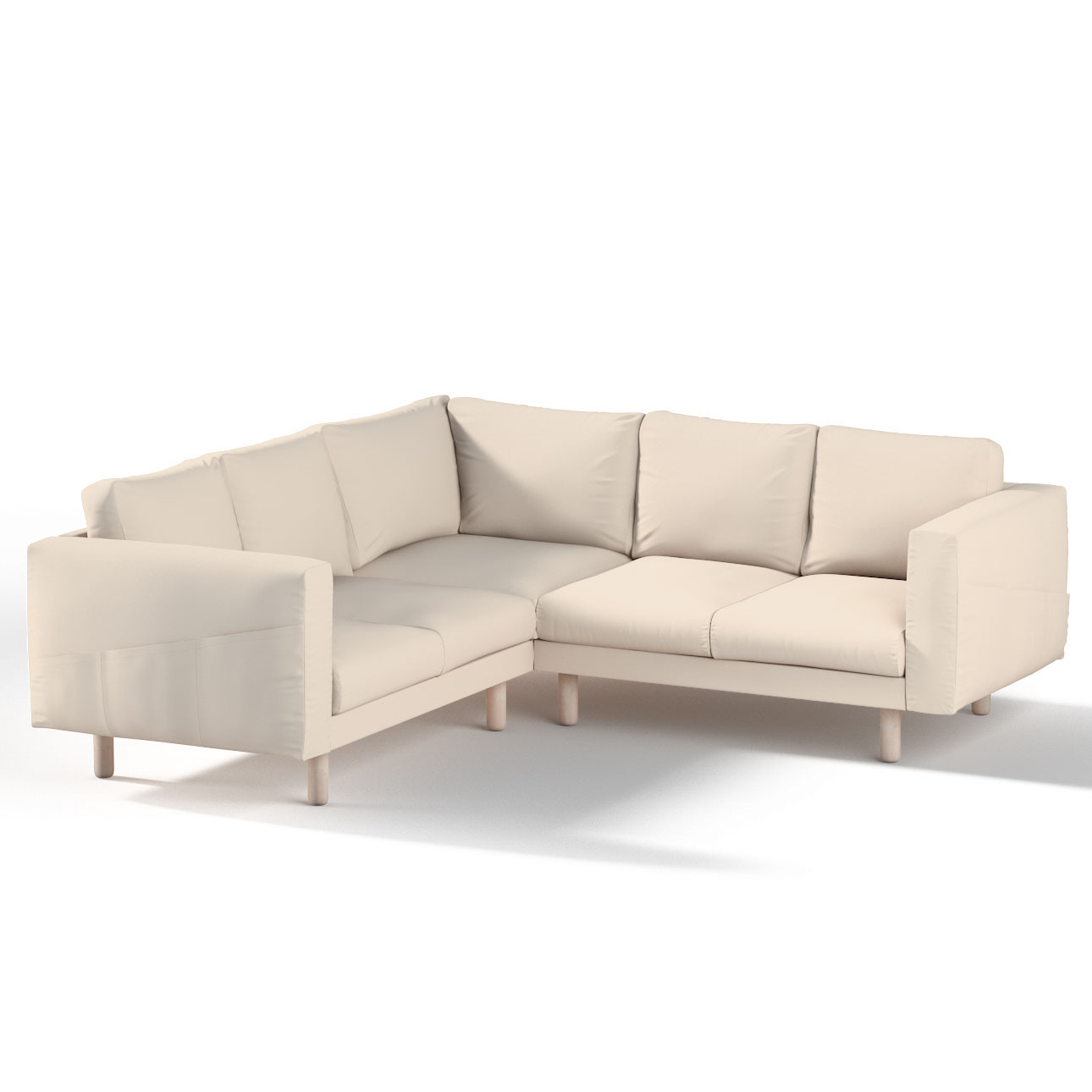 Bezug für Norsborg 4-Sitzer Ecksofa, naturweiß, Norsborg 4-Sitzer Ecksofabe günstig online kaufen