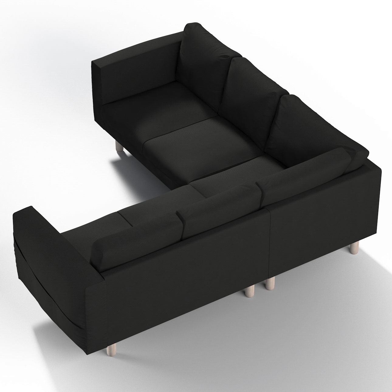 Bezug für Norsborg 4-Sitzer Ecksofa, schwarz, Norsborg 4-Sitzer Ecksofabezu günstig online kaufen