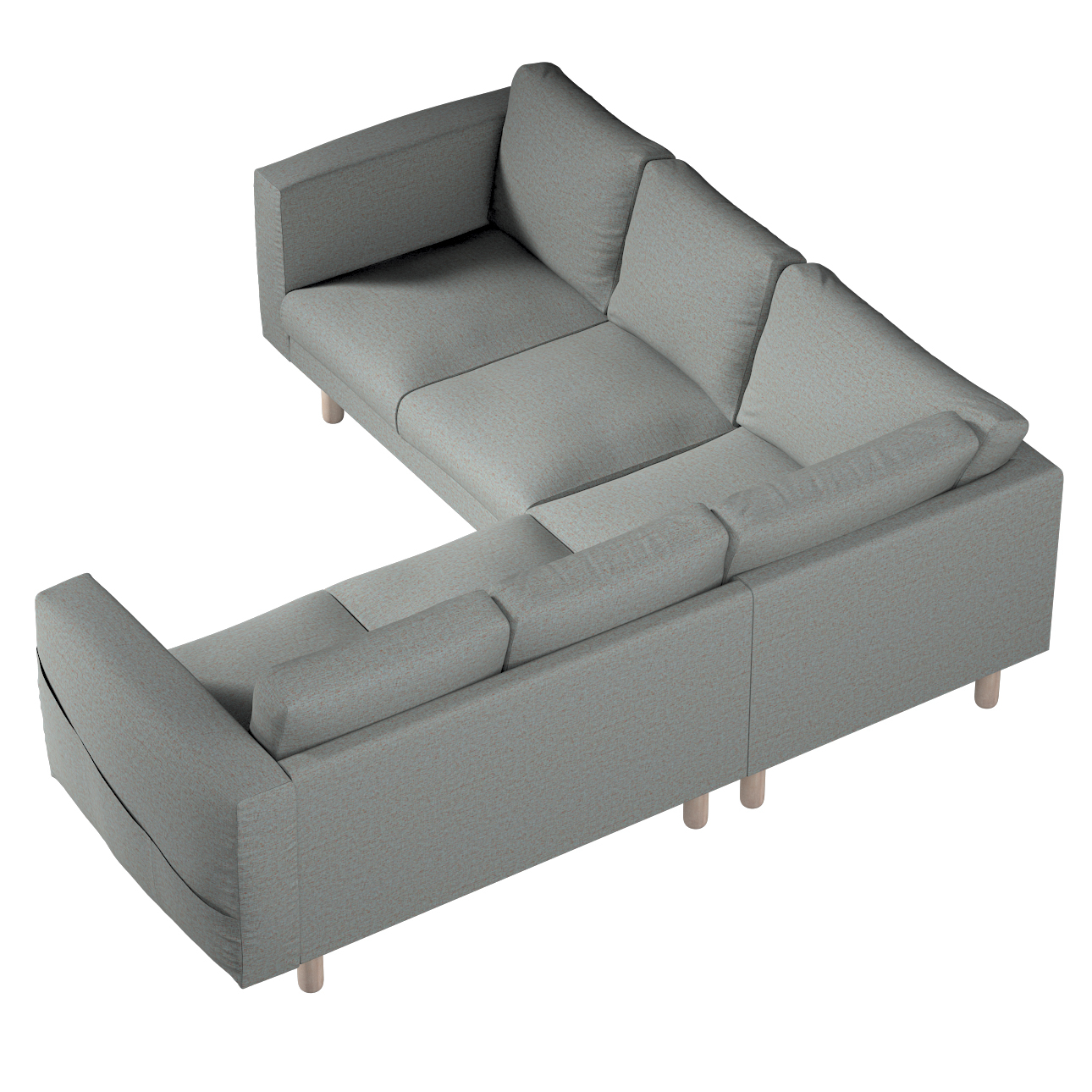 Bezug für Norsborg 4-Sitzer Ecksofa, blau, Norsborg 4-Sitzer Ecksofabezug, günstig online kaufen