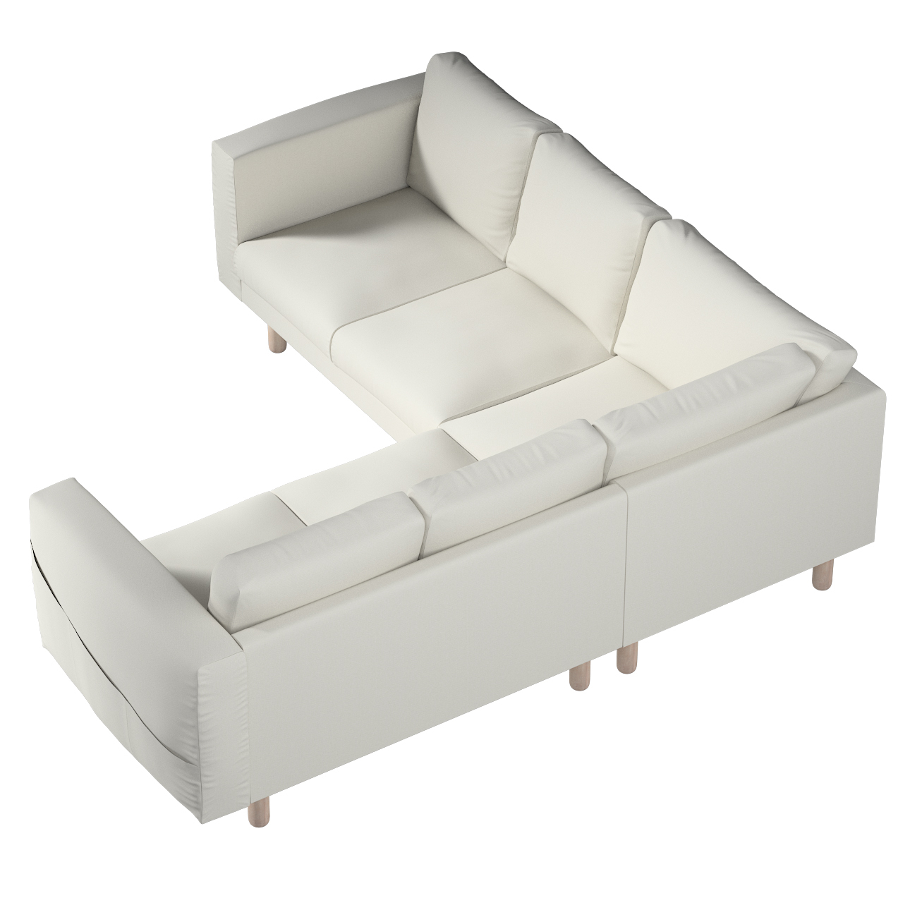 Bezug für Norsborg 4-Sitzer Ecksofa, hellgrau, Norsborg 4-Sitzer Ecksofabez günstig online kaufen