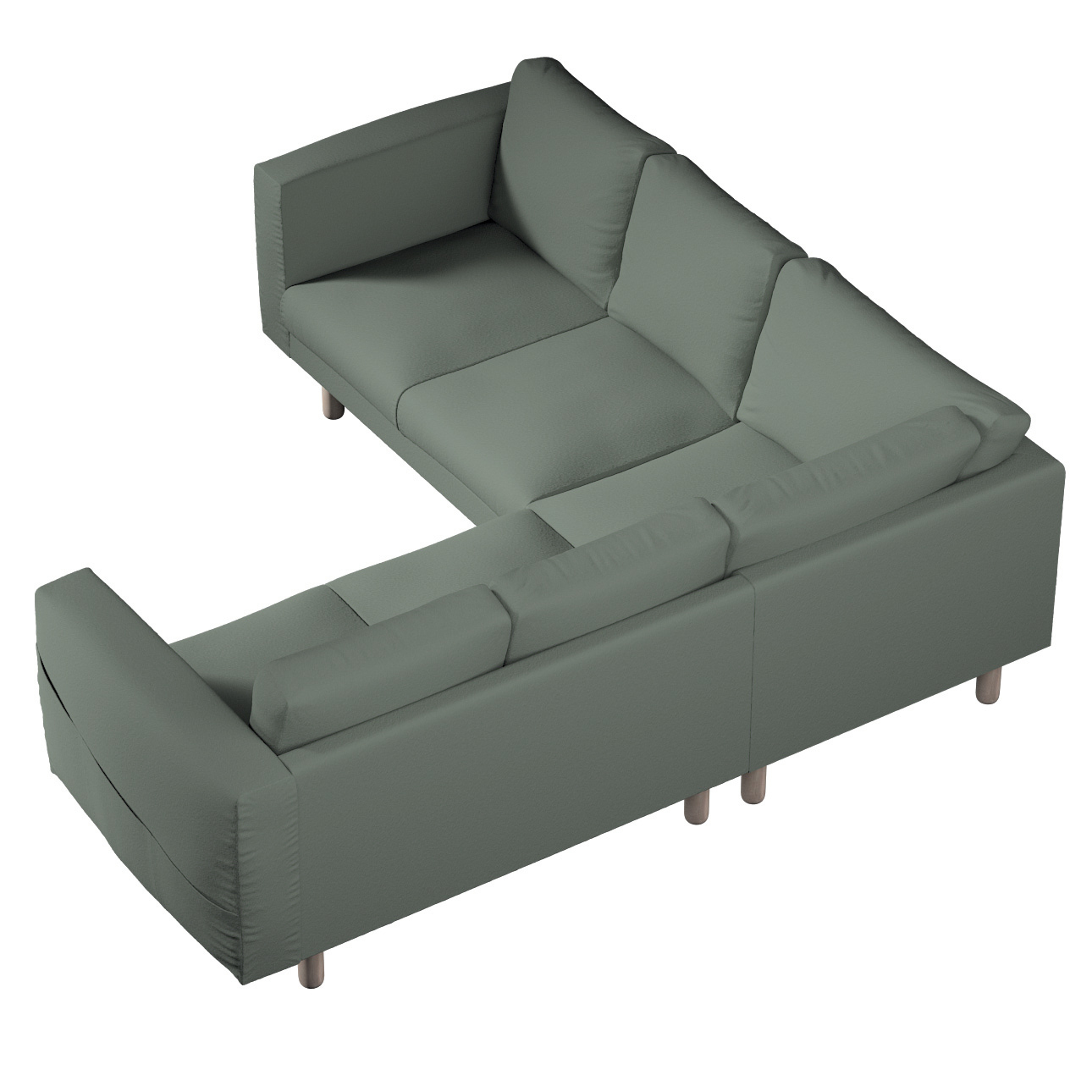 Bezug für Norsborg 4-Sitzer Ecksofa, grün, Norsborg 4-Sitzer Ecksofabezug, günstig online kaufen