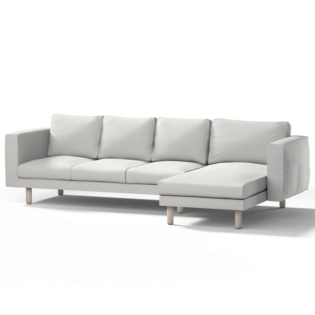 Bezug für Norsborg 4-Sitzer Sofa mit Recamiere, hellgrau, Norsborg Bezug fü günstig online kaufen