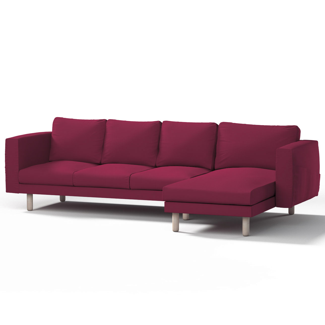 Bezug für Norsborg 4-Sitzer Sofa mit Recamiere, pflaume , Norsborg Bezug fü günstig online kaufen