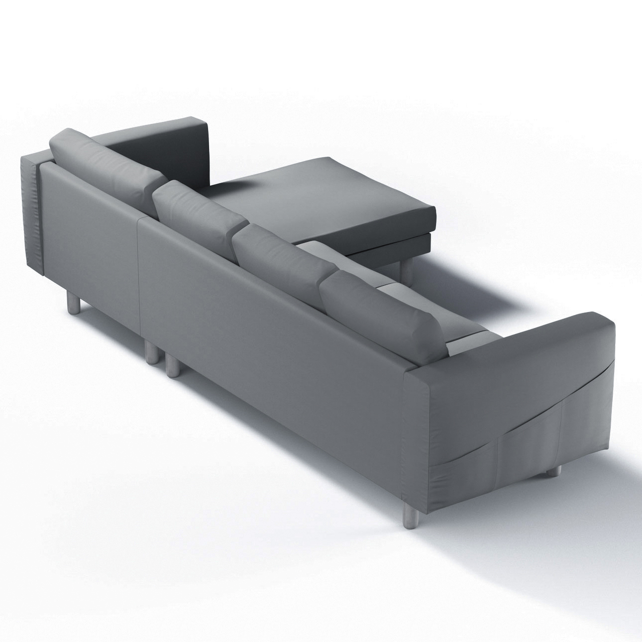 Bezug für Norsborg 4-Sitzer Sofa mit Recamiere, grau, Norsborg Bezug für 4- günstig online kaufen