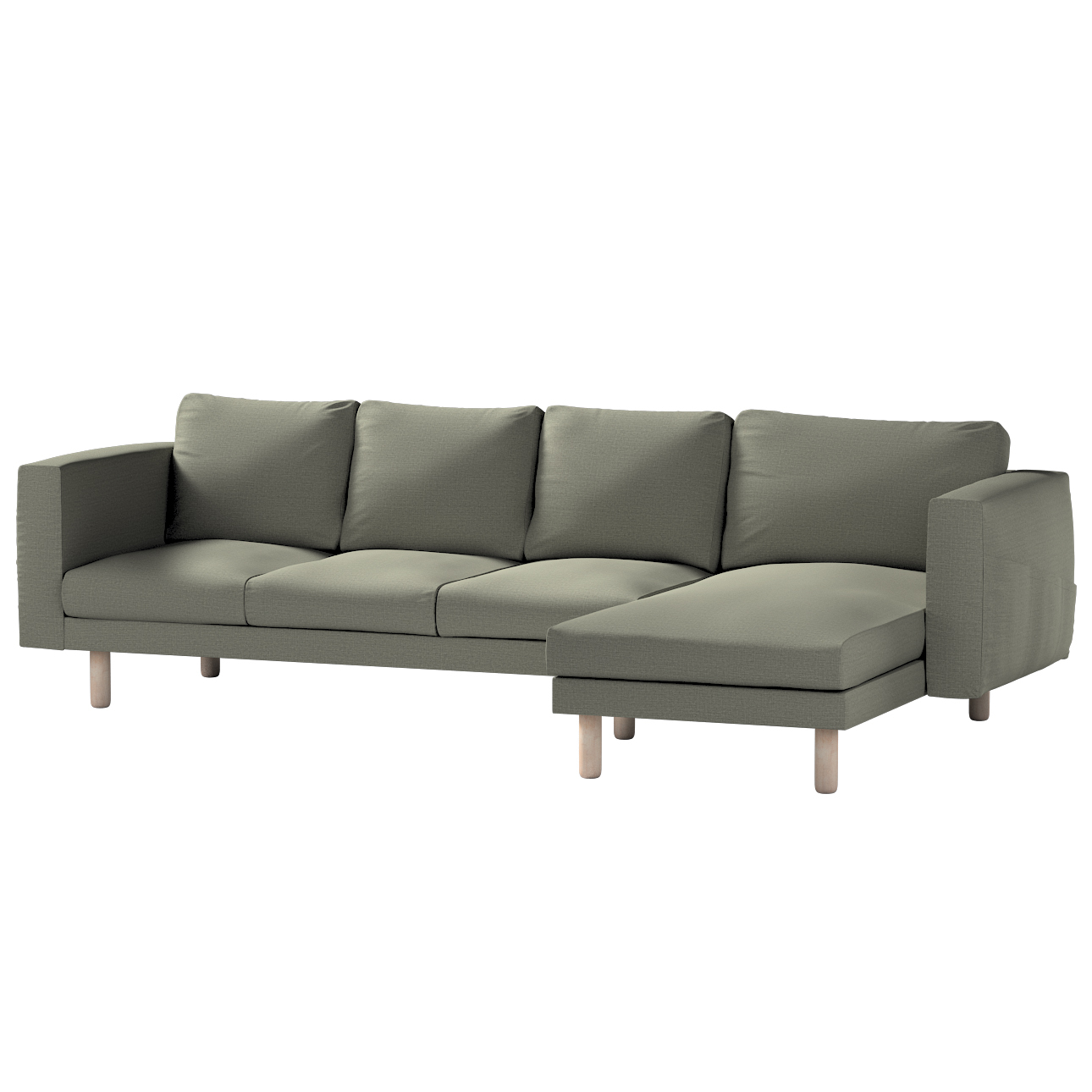 Bezug für Norsborg 4-Sitzer Sofa mit Recamiere, grau-beige, Norsborg Bezug günstig online kaufen