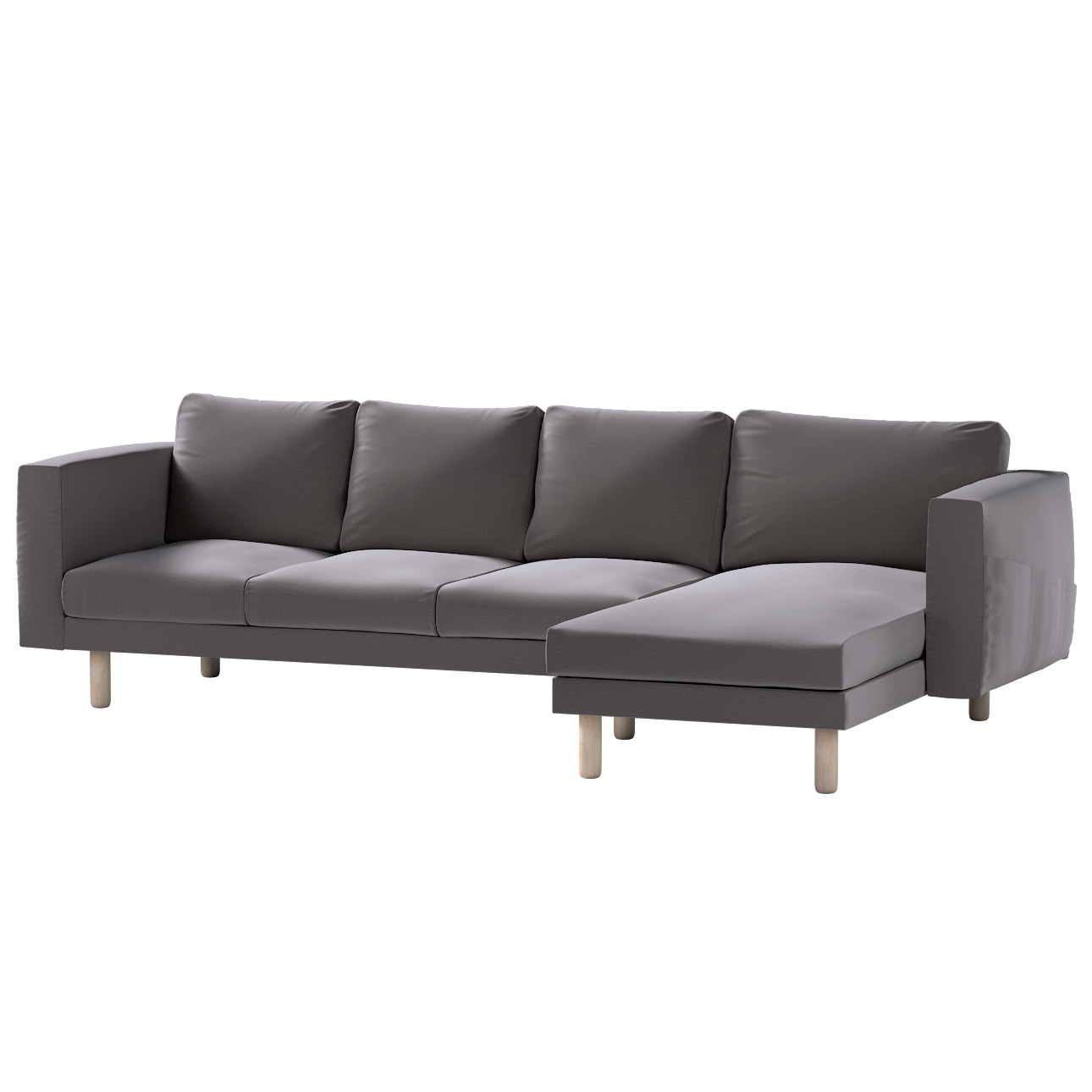 Bezug für Norsborg 4-Sitzer Sofa mit Recamiere, braun, Norsborg Bezug für 4 günstig online kaufen