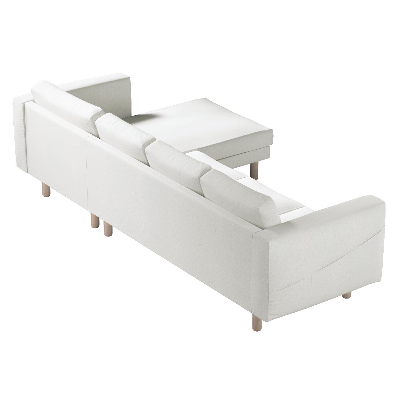 Bezug für Norsborg 4-Sitzer Sofa mit Recamiere, creme, Norsborg Bezug für 4 günstig online kaufen