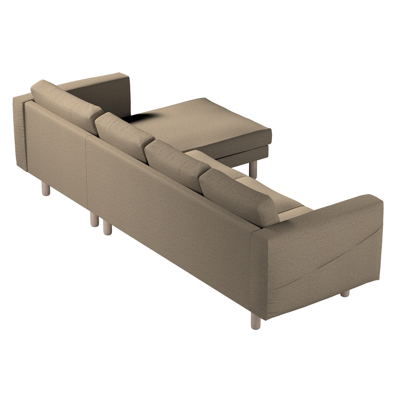 Bezug für Norsborg 4-Sitzer Sofa mit Recamiere, beige, Norsborg Bezug für 4 günstig online kaufen