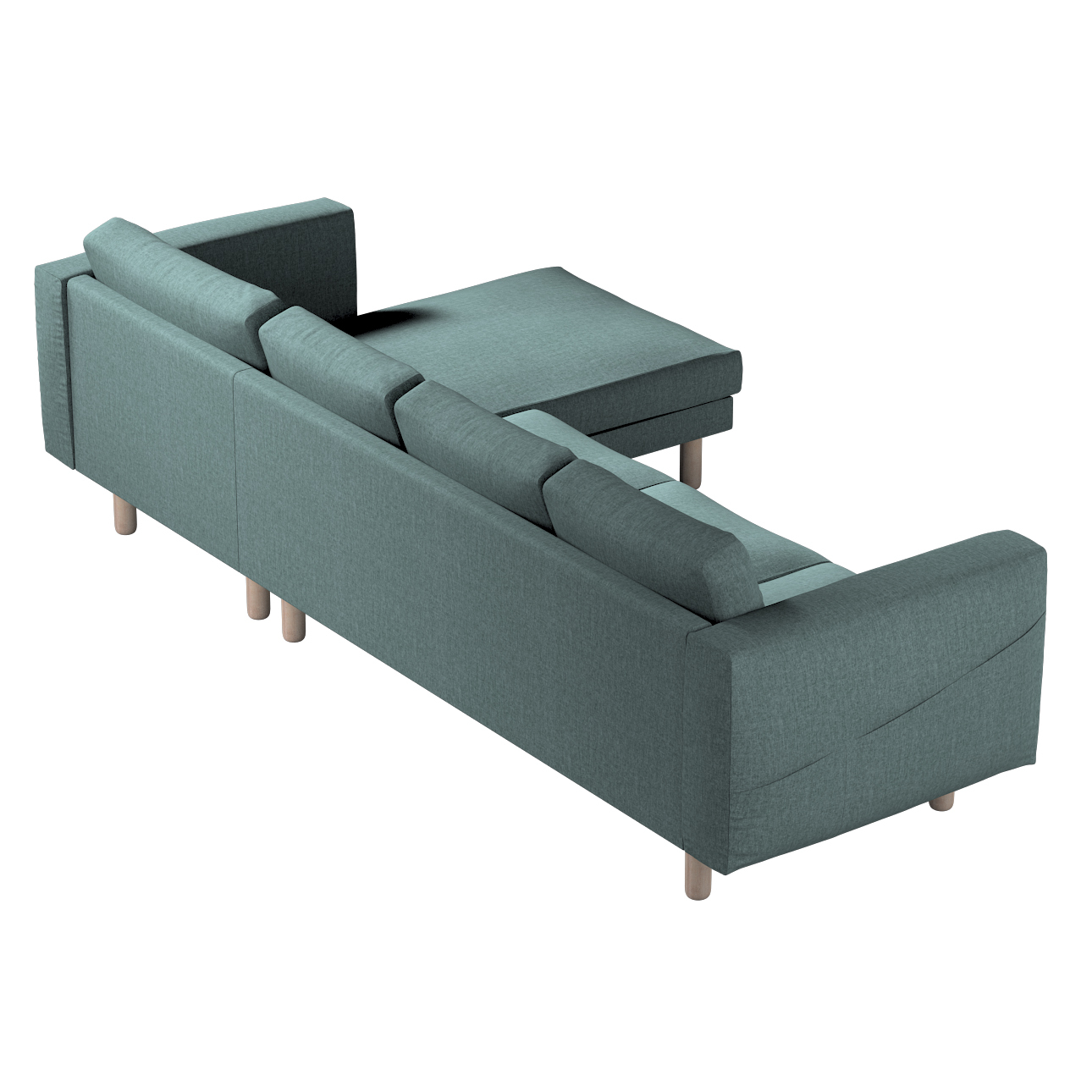 Bezug für Norsborg 4-Sitzer Sofa mit Recamiere, grau- blau, Norsborg Bezug günstig online kaufen