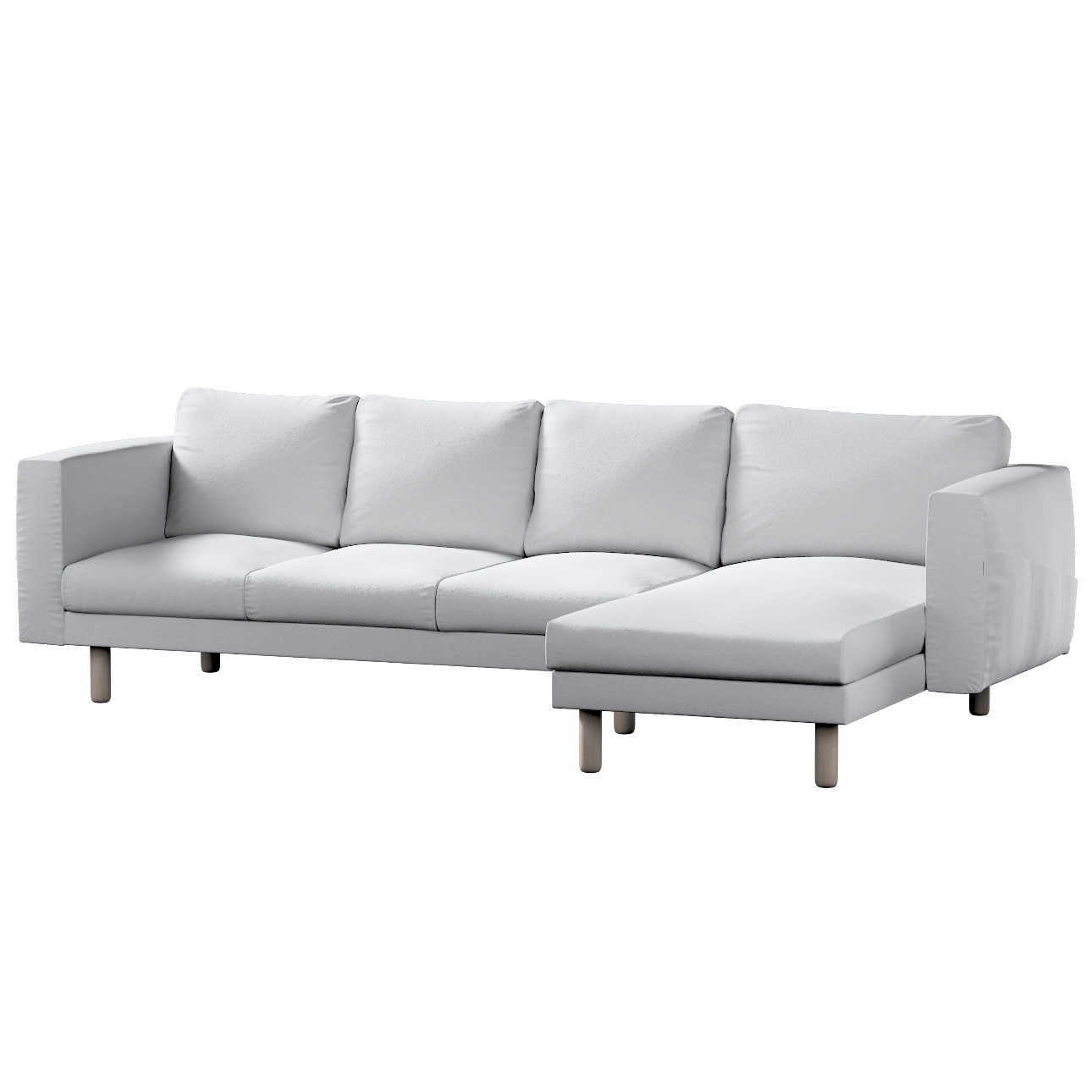 Bezug für Norsborg 4-Sitzer Sofa mit Recamiere, weiß, Norsborg Bezug für 4- günstig online kaufen