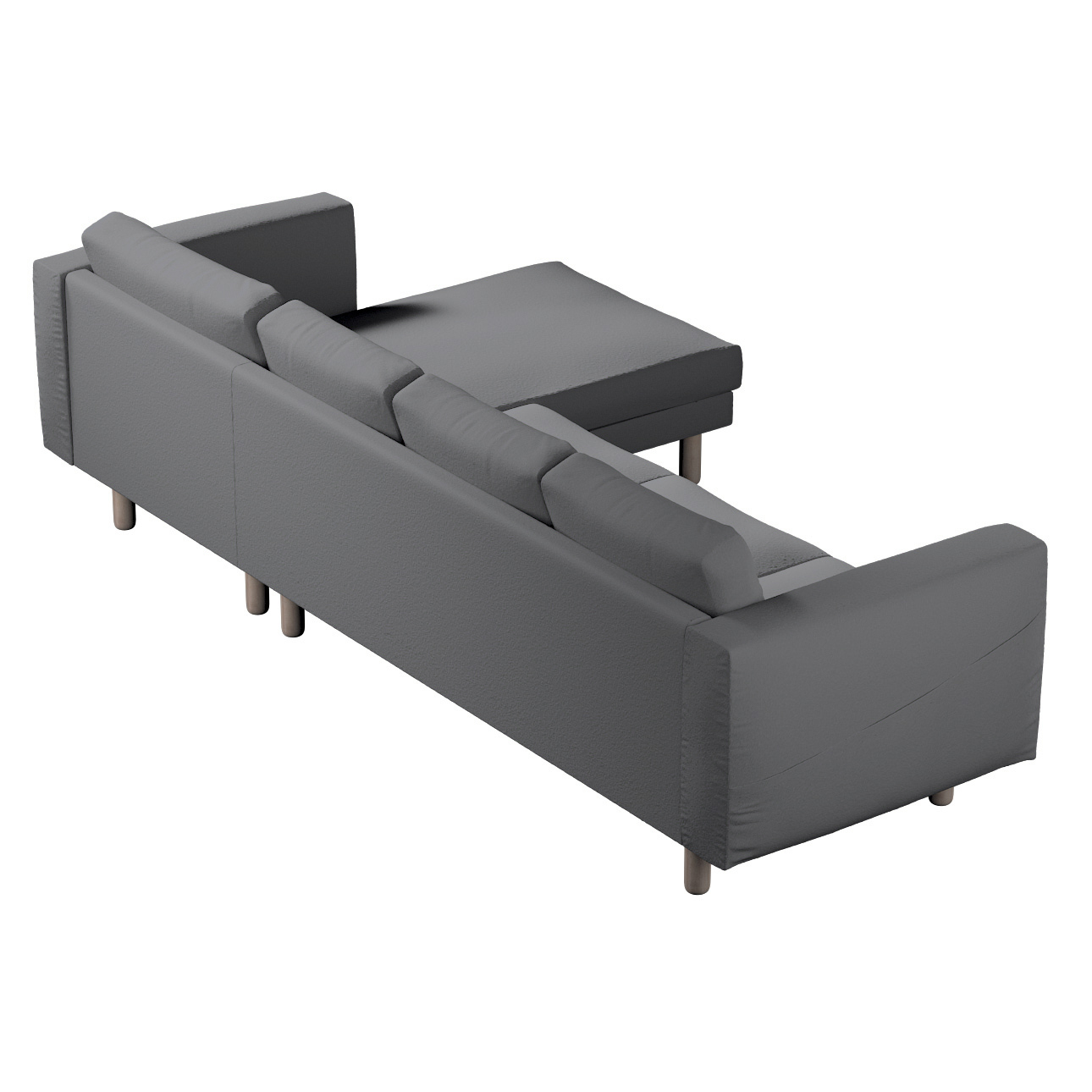 Bezug für Norsborg 4-Sitzer Sofa mit Recamiere, grau, Norsborg Bezug für 4- günstig online kaufen