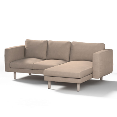 Norsborg 3-seat sofa with chaise longue cover, taupe, 705-09, 231